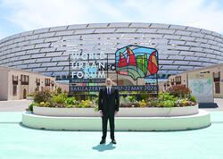 Prezident İlham Əliyev Bakı Olimpiya Stadionunun ərazisində WUF13 ilə bağlı görülən işlərlə tanış olub - <span class="color_red">FOTO</span>