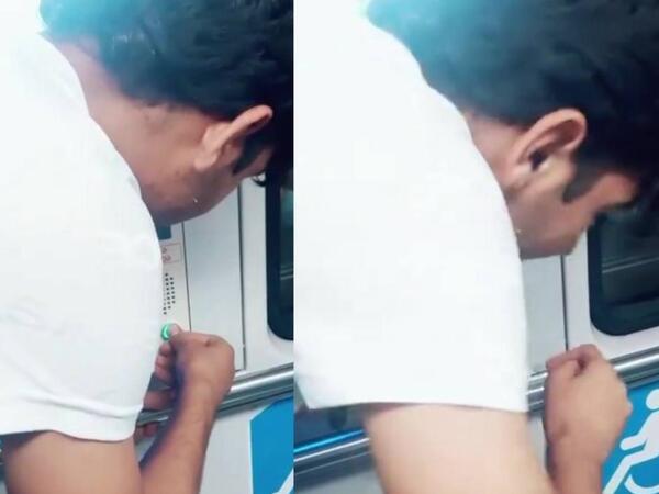Gənclərin metrodakı bu hərəkəti qınağa səbəb oldu  - <span class="color_red">VİDEO</span>