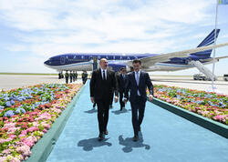 Prezident İlham Əliyev Qazaxıstana işgüzar səfərə gəlib - FOTO