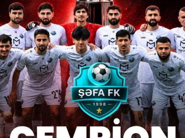 "Şəfa" çempion oldu, Premyer Liqaya yüksəldi