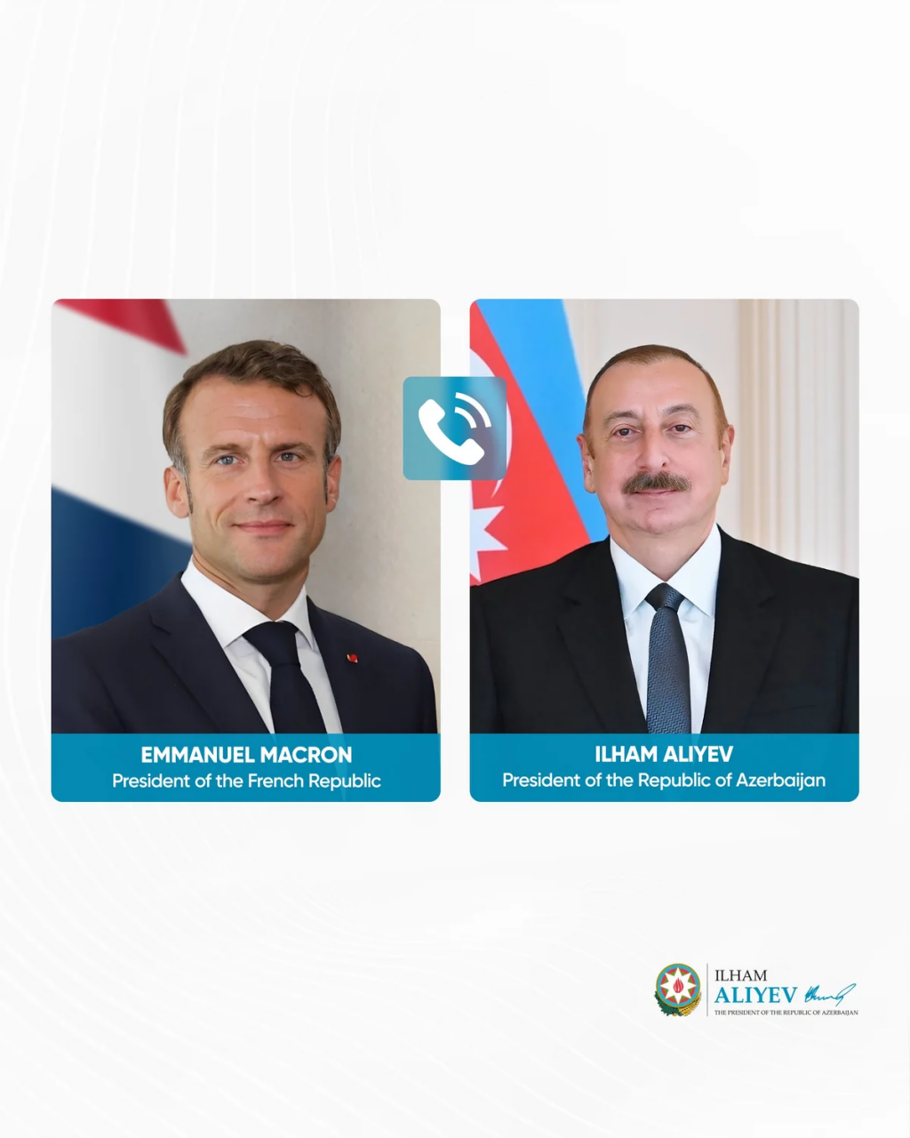 Emmanuel Makron İlham Əliyevə zəng vurub
