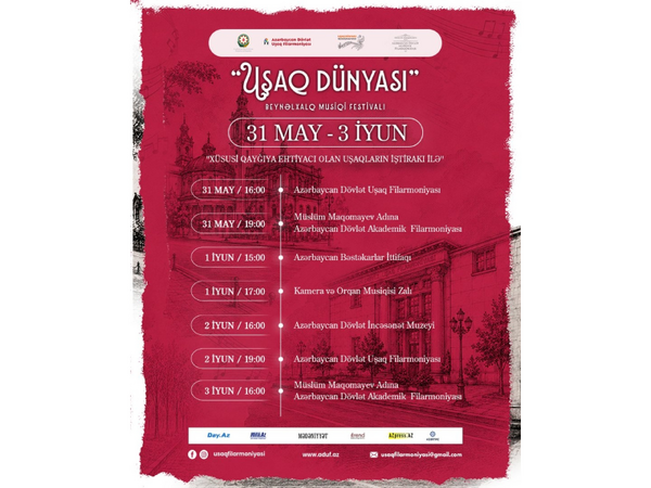 “Uşaq Dünyası” beynəlxalq musiqi festivalı keçiriləcək - FOTO