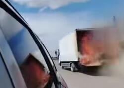 Maşını alovlar içində avtoyuma məntəqəsinə çatdırdı - <span class="color_red">VİDEO</span>
