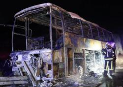 Türkiyədə sərnişin avtobusu yanıb, ölənlər var