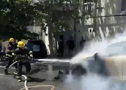Paytaxtda avtomobil alışdı - <span class="color_red">VİDEO</span>