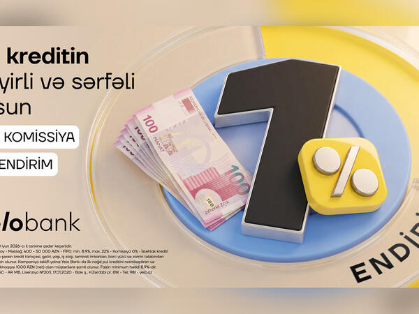 İlk dəfə kredit alan müştərilər üçün “Yelo Bank”dan komissiyasız və endirimli təklif