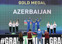 Azərbaycanın akrobatika gimnastları Bakıdakı Dünya Kubokunda qızıl medal qazanıblar - <span class="color_red">FOTO</span>
