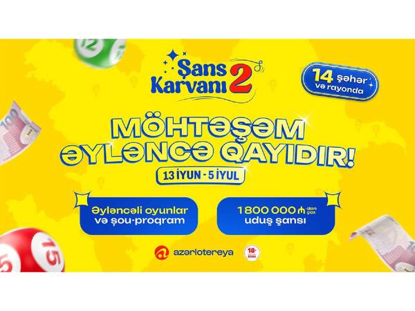 “Azərlotereya” ilə möhtəşəm əyləncə geri qayıdır!