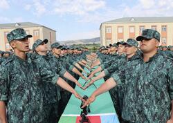 Gənc əsgərlərin hərbi andiçmə mərasimi keçirildi