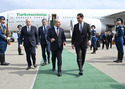 Türkmənistan Prezidenti Sərdar Berdiməhəmmədov Azərbaycana səfərə gəlib - <span class="color_red">(Foto)</span>