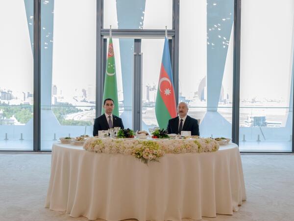 Prezident İlham Əliyevin adından Türkmənistan Prezidentinin şərəfinə dövlət ziyafəti verilib - <span class="color_red">FOTO</span>
