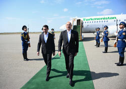 Türkmənistan Prezidenti Sərdar Berdiməhəmmədov Füzuli rayonuna gəlib - <span class="color_red">(Foto)</span>