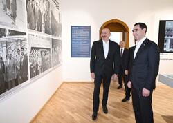 Prezidenti İlham Əliyev və Sərdar Berdiməhəmmədov Şuşada “Heydər Əliyev və Qarabağ” sərgisi ilə tanış olublar (Foto)