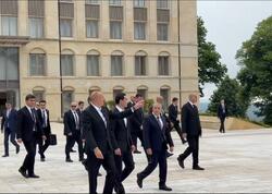 İlham Əliyev və Sərdar Berdiməhəmmədovun Şuşa gəzintisindən görüntülər (Video)