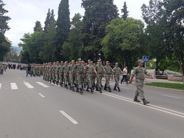 Xankəndidə hərbi yürüş keçirilib - <span class="color_red">(Video/Foto)</span>