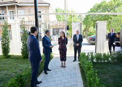 Leyla Əliyeva Şəki Şəhər İncəsənət Məktəbində olub - <span class="color_red">(Foto)</span>