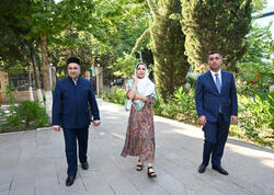 Leyla Əliyeva Yevlaxda Cümə məscidini ziyarət edib - <span class="color_red">(Foto)</span>