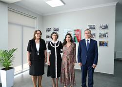 Leyla Əliyeva Yevlaxda məktəb binasının açılışında iştirak edib - <span class="color_red">(Foto)</span>