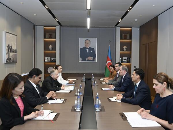 Ceyhun Bayramov BMT-nin xüsusi elçisi ilə görüşüb <span class="color_red">(Foto)</span>