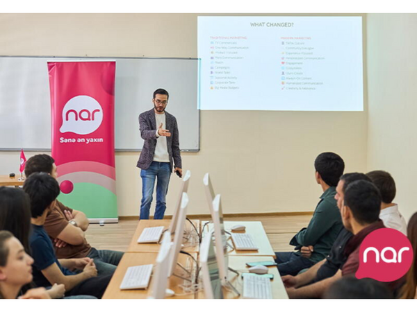“Nar” Gəncədə tələbələr üçün marketinq və karyera təlimləri təşkil edib - <span class="color_red">(Foto)</span>