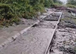 Sel Qax–Balakən dəmiryol infrastrukturuna ciddi zərər vurub <span class="color_red">(Video)</span>