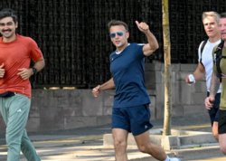 Makronun Ankarada səhər idmanı - <span class="color_red">(Foto-Video)</span>