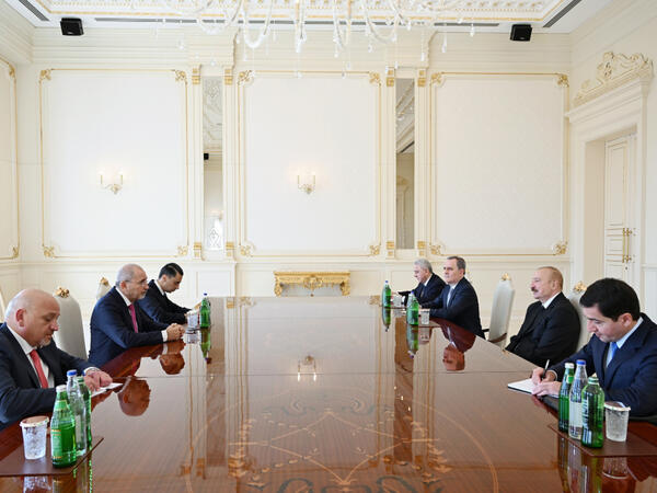 Prezident İlham Əliyev Əymən Əs-Safadini qəbul edib - <span class="color_red">(Foto)</span>