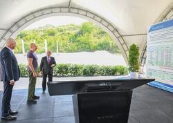 Prezidenti İlham Əliyev Laçında Hoçaz çayının üzərindəki su elektrik stansiyalarının açılışında iştirak edib - (Foto)