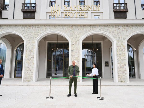 Prezident İlham Əliyev “Xankəndi” hotelinin açılışında iştirak edib - <span class="color_red">(Foto)</span>