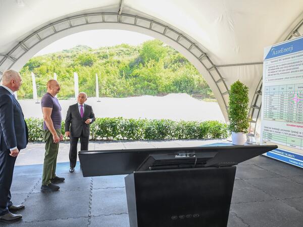 Prezidenti İlham Əliyev Laçında Hoçaz çayının üzərindəki su elektrik stansiyalarının açılışında iştirak edib - (Foto)