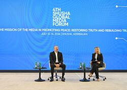 Prezident İlham Əliyev IV Şuşa Qlobal Media Forumunun açılışında iştirak edir - (Foto/Canlı yayım)
