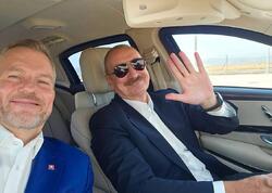 Peter Pelleqrini Prezident İlham Əliyevlə avtomobildə selfi çəkdirib