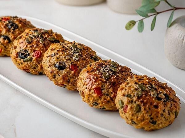 Pizza dadında yulaflı poğaça resepti