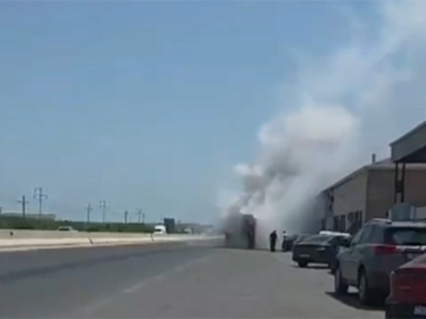 Lökbatanda avtobus yandı <span class="color_red">(Video)</span>