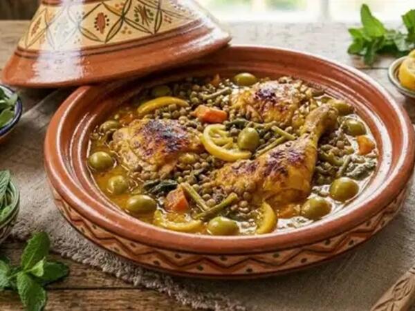 Şimali Afrika klassikası: Mərakeş üsulu limonlu və zeytunlu toyuq "Tajin"i