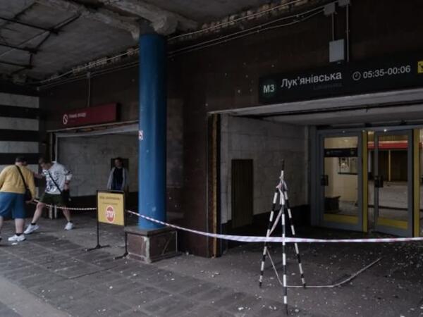 Kiyevdə partlayışdan sonra metro stansiyası fəaliyyətini dayandırdı