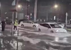Tbilisidə güclü leysan küçələri su altında qoydu - <span class="color_red">(Video)</span>