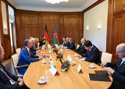 Azərbaycan Prezidenti İlham Əliyevin və Almaniya Prezidenti Frank-Valter Ştaynmayerin geniş tərkibdə görüşü olub - (Foto)