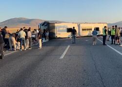 Türkiyədə sərnişin avtobusu aşdı – 31 nəfər xəsarət aldı - <span class="color_red">(Video)</span>