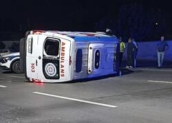 Naxçıvanda təcili tibbi yardım avtomobili aşdı - 4 yaralı var