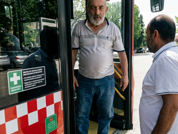 Sumqayıtda avtobus sürücüsü ilə sərnişin arasında mübahisə - <span class="color_red">(Video)</span>