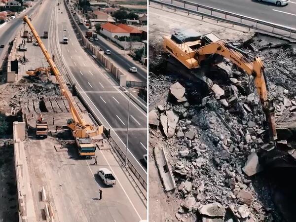 Qobustan qəsəbəsində daha bir körpünün söküntüsünə başlanılıb