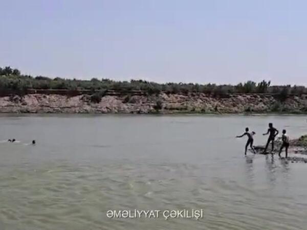 İmişlidə çayda batan gənc belə xilas edildi - <span class="color_red">(Video)</span>