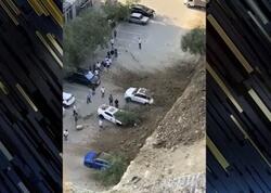 Bakıda maşınlar torpağın altında qaldı - <span class="color_red">(Video)</span>