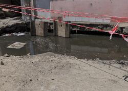 Sumqayıtda yol çöküb <span class="color_red">(Video)</span>