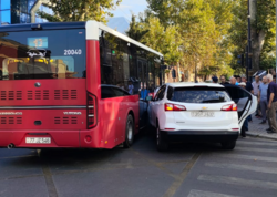 “Baku Bus” Gəncədə qəzaya düşdü <span class="color_red">(Foto)</span>