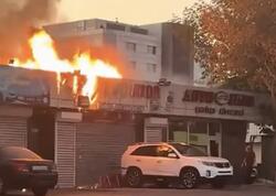 Sumqayıtda avtomobil təmiri sexi yandı