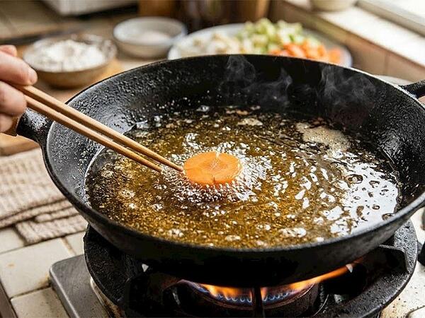Qızartma yağına bir parça kök atanda nə baş verir?