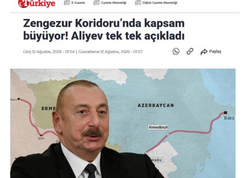 Prezident İlham Əliyevin Zəngəzur dəhlizi ilə bağlı fikirləri Türkiyə mediasının diqqət mərkəzindədir - <span class="color_red">(Foto)</span>