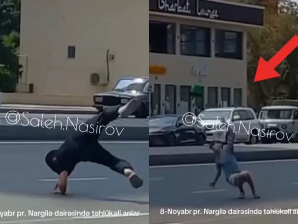 Uşaqlar yolu idman zalına çevirdi, valideynləri polisə çağırıldı - <span class="color_red">(Video)</span>